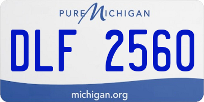 MI license plate DLF2560