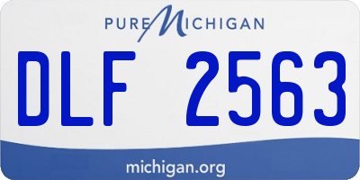 MI license plate DLF2563