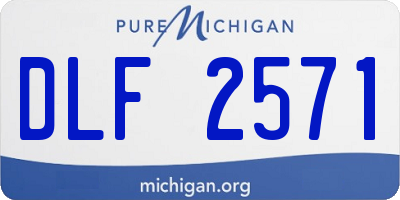MI license plate DLF2571