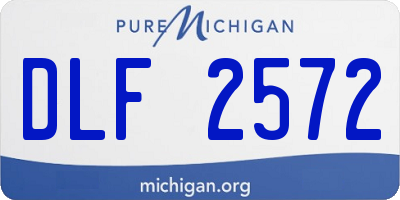 MI license plate DLF2572