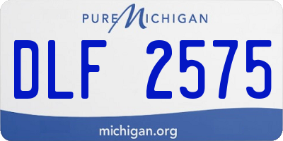 MI license plate DLF2575