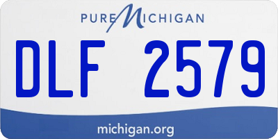 MI license plate DLF2579