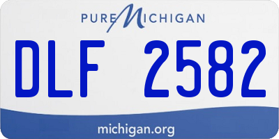 MI license plate DLF2582