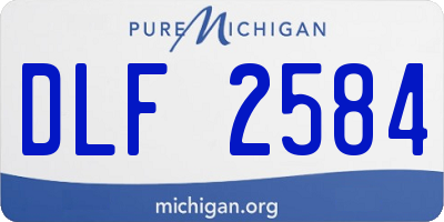 MI license plate DLF2584