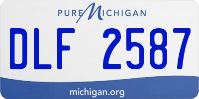 MI license plate DLF2587