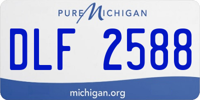MI license plate DLF2588