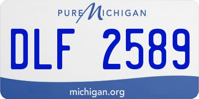 MI license plate DLF2589