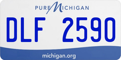 MI license plate DLF2590