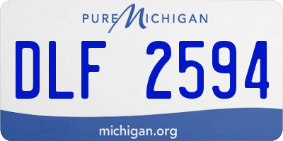 MI license plate DLF2594
