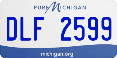 MI license plate DLF2599