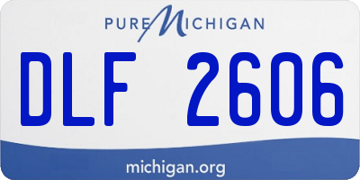 MI license plate DLF2606