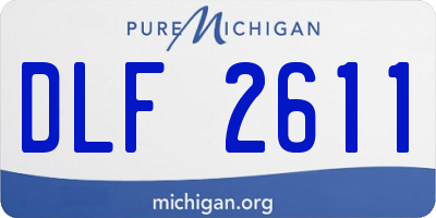 MI license plate DLF2611