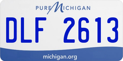 MI license plate DLF2613