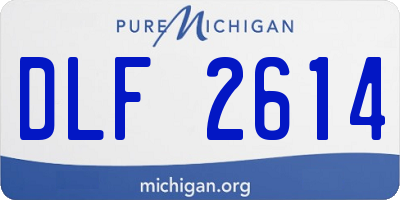 MI license plate DLF2614