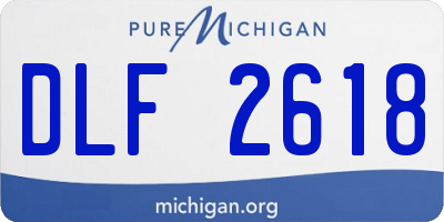 MI license plate DLF2618
