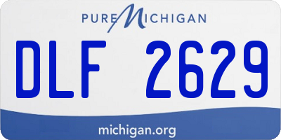 MI license plate DLF2629
