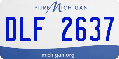 MI license plate DLF2637