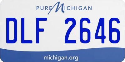 MI license plate DLF2646