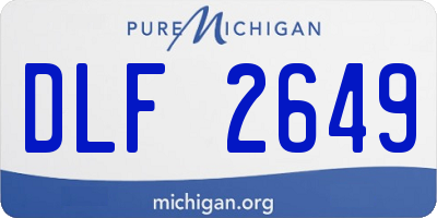 MI license plate DLF2649
