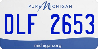 MI license plate DLF2653