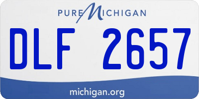 MI license plate DLF2657