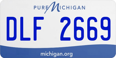 MI license plate DLF2669