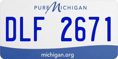 MI license plate DLF2671