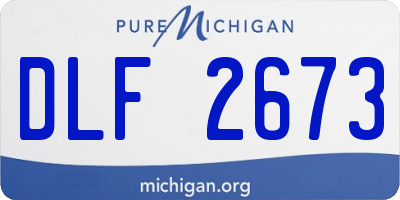 MI license plate DLF2673