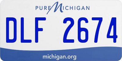 MI license plate DLF2674