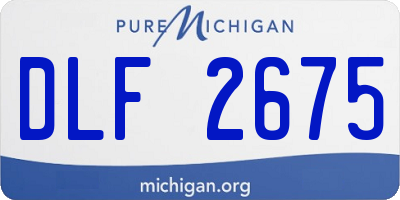 MI license plate DLF2675