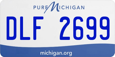 MI license plate DLF2699