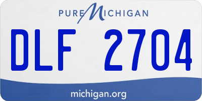 MI license plate DLF2704