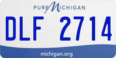 MI license plate DLF2714