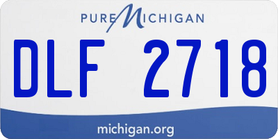 MI license plate DLF2718