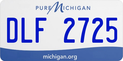 MI license plate DLF2725