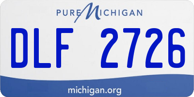 MI license plate DLF2726