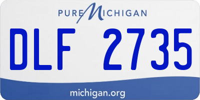 MI license plate DLF2735