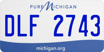 MI license plate DLF2743