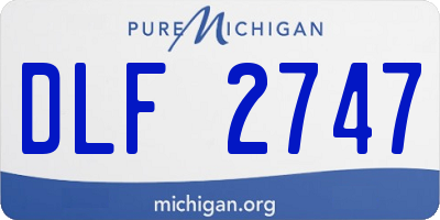 MI license plate DLF2747