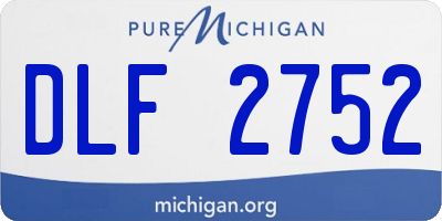 MI license plate DLF2752