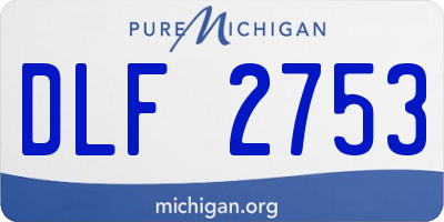 MI license plate DLF2753