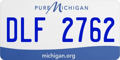 MI license plate DLF2762