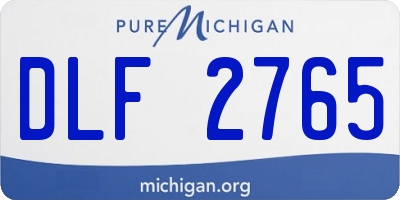 MI license plate DLF2765