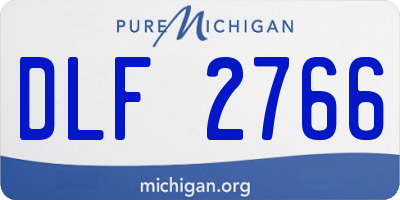 MI license plate DLF2766