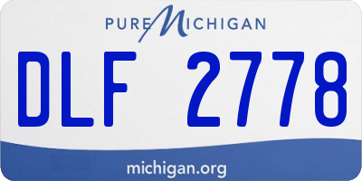 MI license plate DLF2778