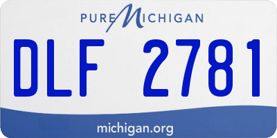 MI license plate DLF2781