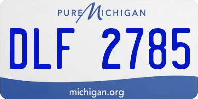 MI license plate DLF2785