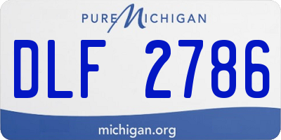 MI license plate DLF2786
