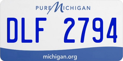 MI license plate DLF2794