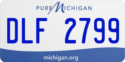 MI license plate DLF2799